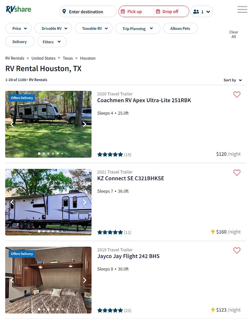 5 Best RV Rental Companies in Houston [2023]